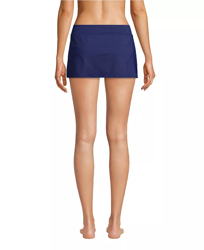 Lands' End Women's Mini Swim Skirt Swim Bottoms Women's Fashion Shoes & Accessories