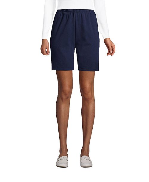 Lands' End Women's Sport Knit High Rise Shorts Women's Fashion Shoes & Accessories