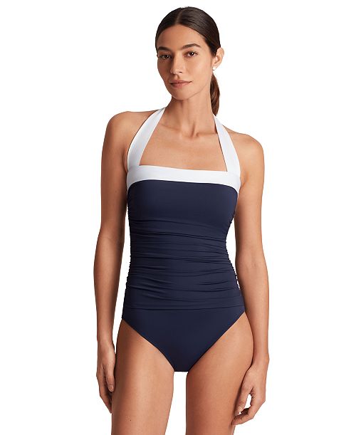 Lauren Ralph Lauren Bel Air One-Piece Swimsuit Women's Fashion Shoes & Accessories