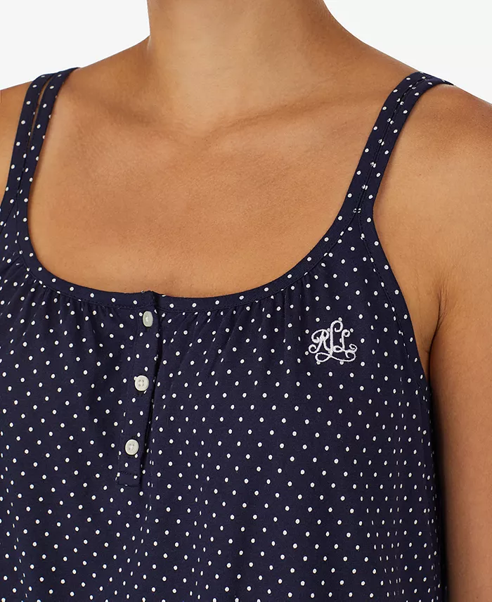 Lauren Ralph Lauren Cotton Knit Double-Strap Nightgown Women's Fashion Shoes & Accessories