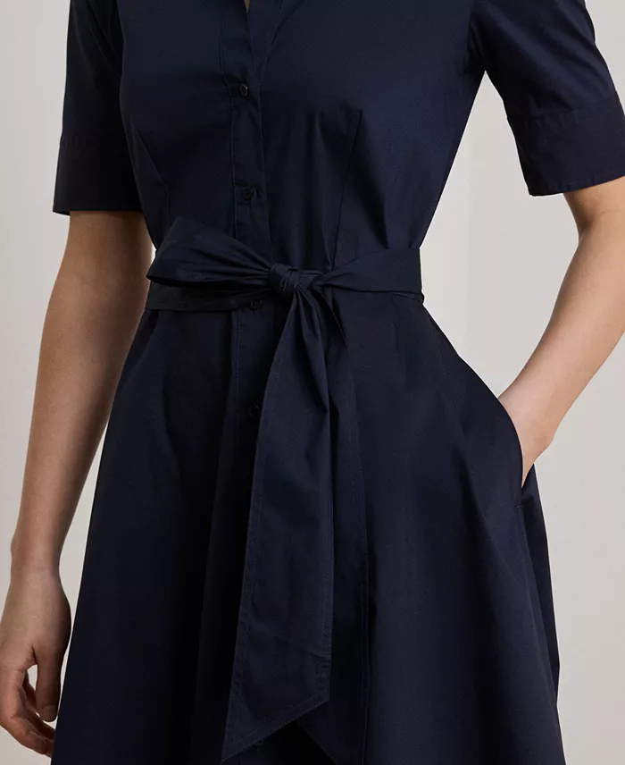 Lauren Ralph Lauren Cotton Shirtdress Women's Fashion Shoes & Accessories