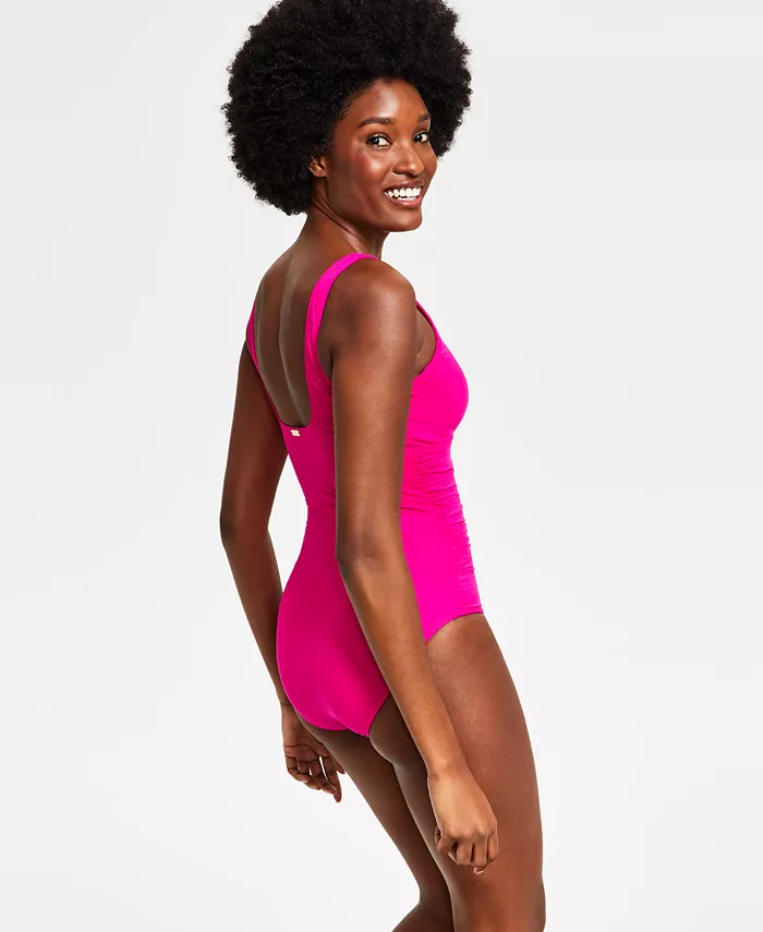 Lauren Ralph Lauren Ring Over The Shoulder One Piece Swimsuit Women's Fashion Shoes & Accessories