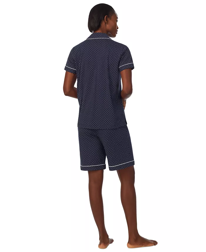 Lauren Ralph Lauren Women's 2-Pc. Notched-Collar Bermuda Pajamas Set Women's Fashion Shoes & Accessories