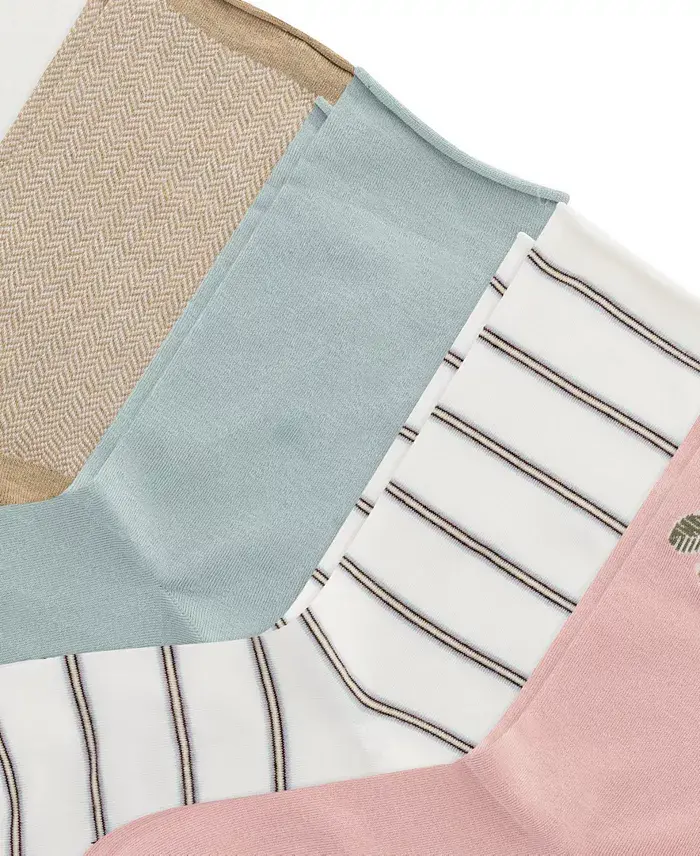 Lauren Ralph Lauren Women's 6-Pk. Placed Floral Roll-Top Socks L3232PK2 Women's Fashion Shoes & Accessories