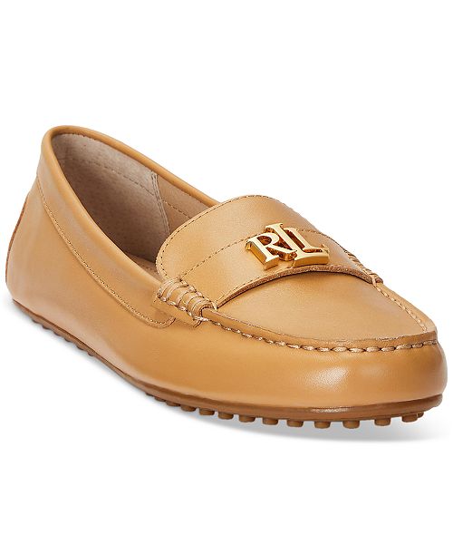 Lauren Ralph Lauren Women's Barnsbury Slip-On Driver Loafer Flats Women's Fashion Shoes & Accessories