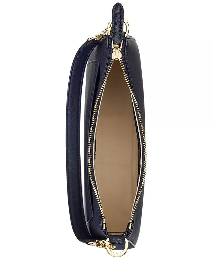 Lauren Ralph Lauren Women's Crosshatch Leather Medium Danni Shoulder Bag Handbags Purses & Accessories