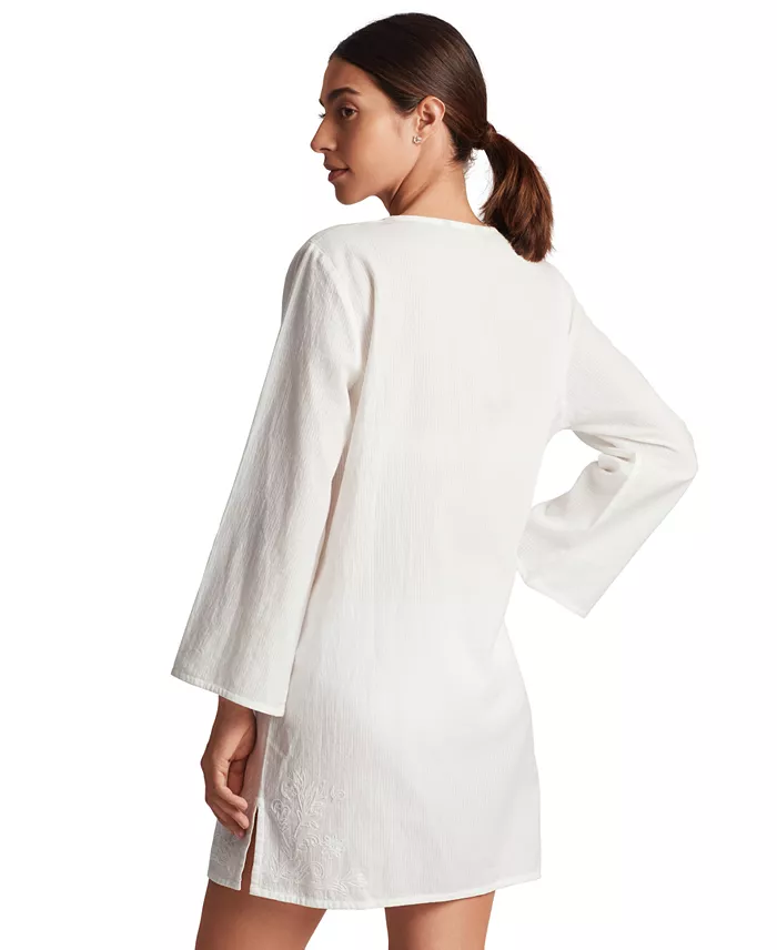 Lauren Ralph Lauren Women's Embroidered Tunic Cover-Up Women's Fashion Shoes & Accessories