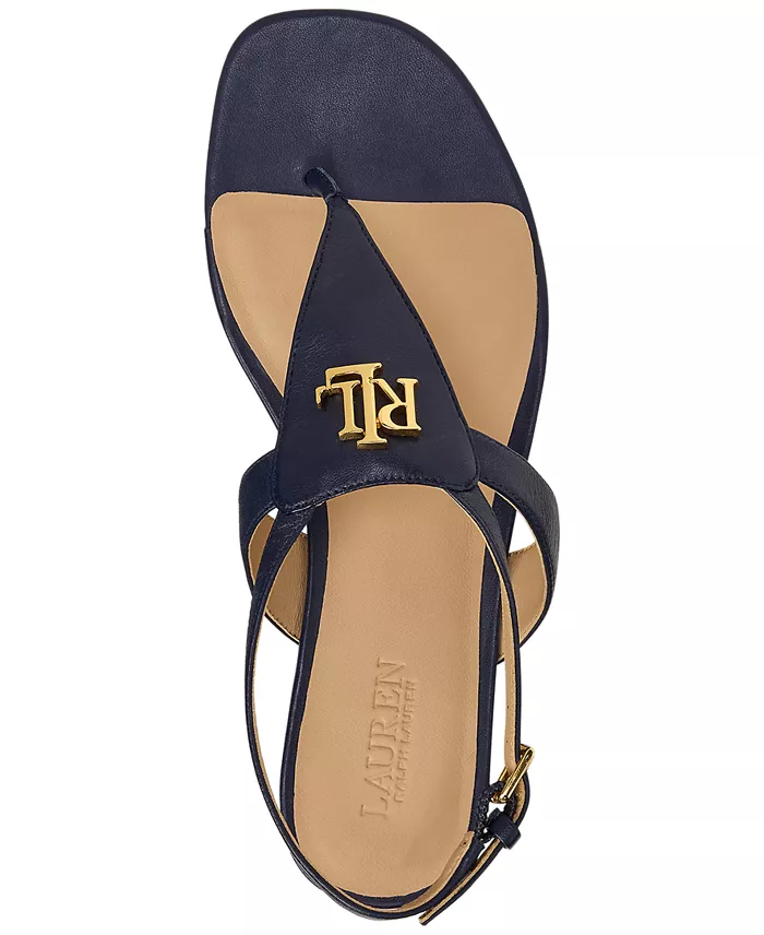 Lauren Ralph Lauren Women's Everly Thong Flat Sandals Women's Fashion Shoes & Accessories