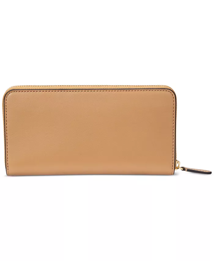Lauren Ralph Lauren Women's Full-Grain Leather Large Zip Continental Wallet Handbags Purses & Accessories