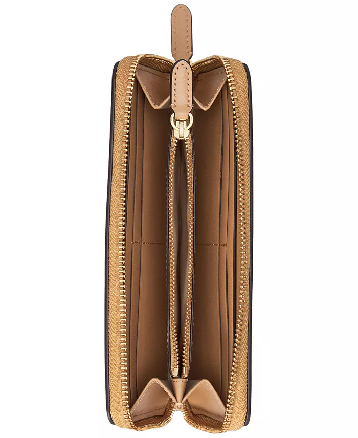 Lauren Ralph Lauren Women's Full-Grain Leather Large Zip Continental Wallet Handbags Purses & Accessories