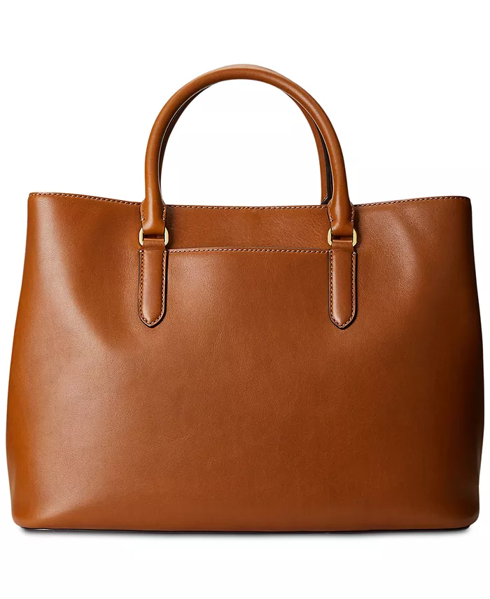 Lauren Ralph Lauren Women's Full-Grain Smooth Leather Large Marcy Satchel Handbags Purses & Accessories