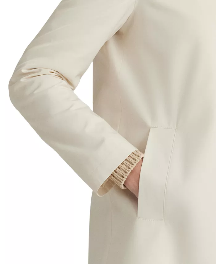 Lauren Ralph Lauren Women's Hooded Raincoat Women's Fashion Shoes & Accessories
