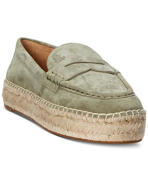Lauren Ralph Lauren Women's Luize Espadrille Loafer Flats Women's Fashion Shoes & Accessories