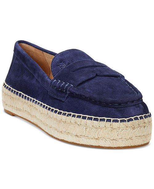 Lauren Ralph Lauren Women's Luize Espadrille Loafer Flats Women's Fashion Shoes & Accessories