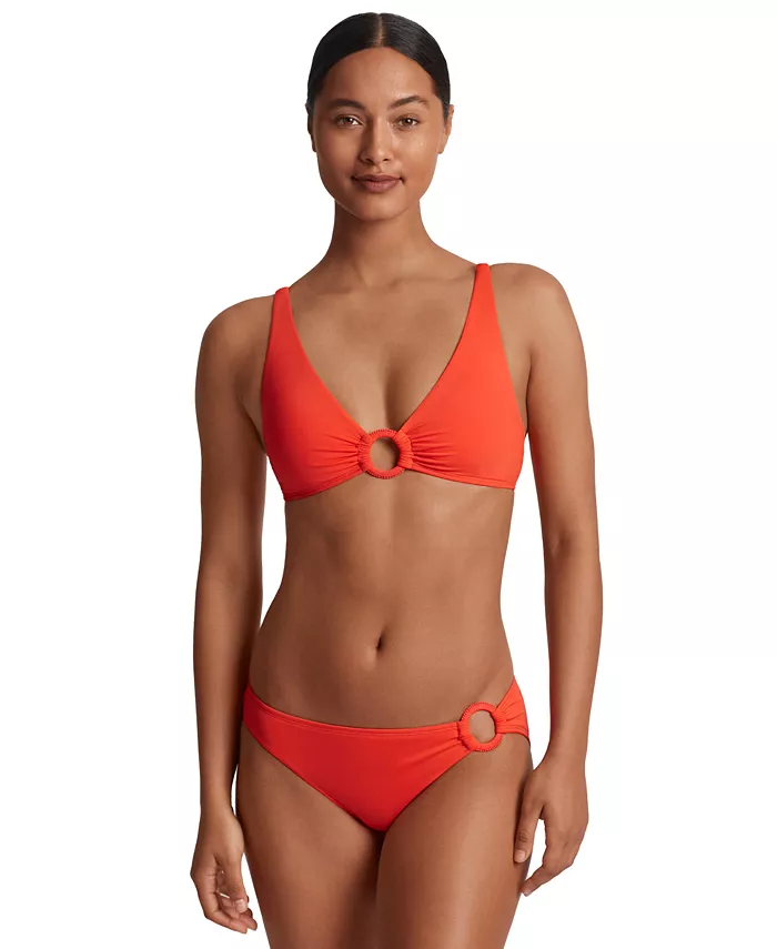 Lauren Ralph Lauren Women's Macrame O-Ring Bikini Top & Bottoms Women's Fashion Shoes & Accessories
