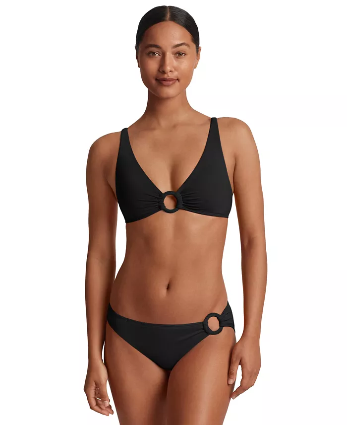 Lauren Ralph Lauren Women's Macrame O-Ring Bikini Top & Bottoms Women's Fashion Shoes & Accessories