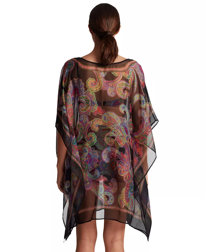 Lauren Ralph Lauren Women's Parder Poncho Swim Cover-Up Women's Fashion Shoes & Accessories