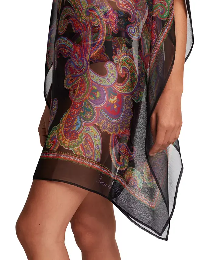 Lauren Ralph Lauren Women's Parder Poncho Swim Cover-Up Women's Fashion Shoes & Accessories
