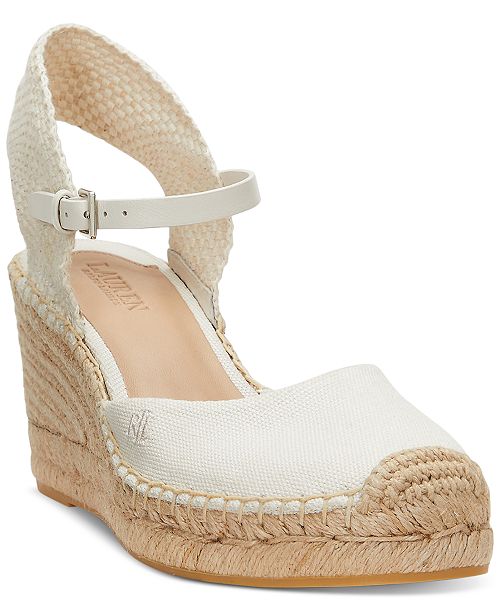 Lauren Ralph Lauren Women's Robby Espadrille Wedge Pumps Women's Fashion Shoes & Accessories