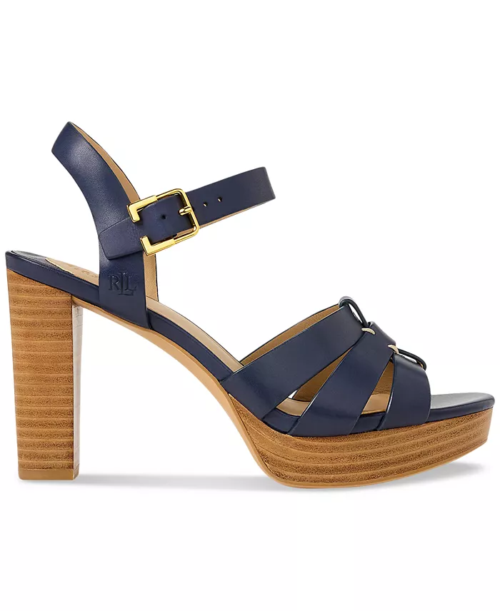 Lauren Ralph Lauren Women's Soffia Ankle-Strap Slingback Dress Sandals Women's Fashion Shoes & Accessories