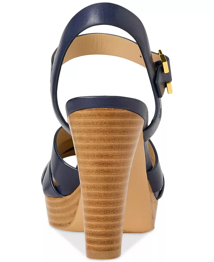 Lauren Ralph Lauren Women's Soffia Ankle-Strap Slingback Dress Sandals Women's Fashion Shoes & Accessories