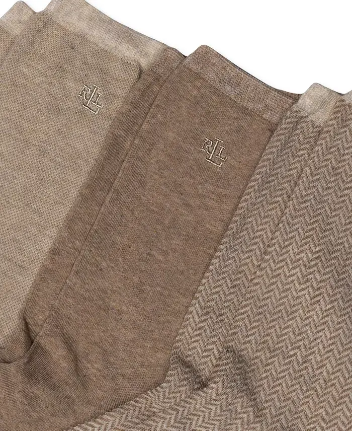 Lauren Ralph Lauren Women's Tweed Cotton Trouser 3 Pack Socks Women's Fashion Shoes & Accessories