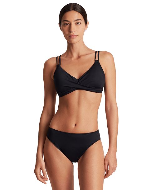 Lauren Ralph Lauren Women's Twist-Front Bikini Top & Hipster Bottoms Women's Fashion Shoes & Accessories