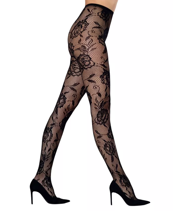 LECHERY Women's Floral Net 1 Pair Of Tights Women's Fashion Shoes & Accessories