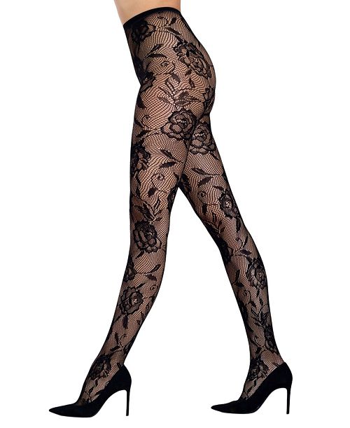 LECHERY Women's Floral Net 1 Pair of Tights Women's Fashion Shoes & Accessories
