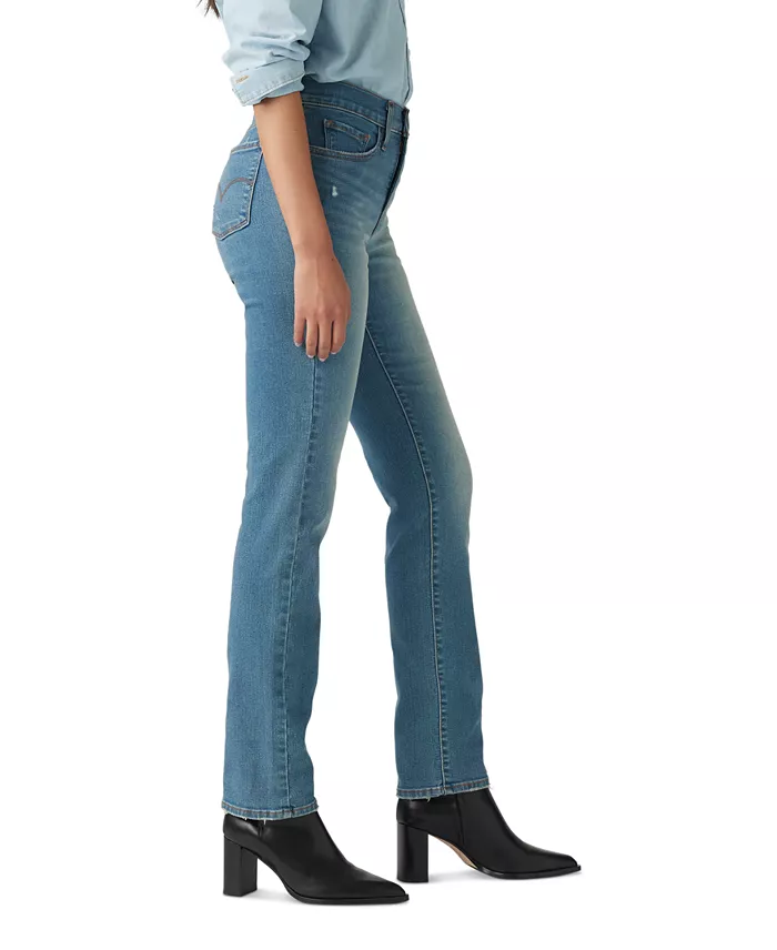Levi's 314 Shaping Slimming Straight Leg Mid Rise Jeans Women's Fashion Shoes & Accessories
