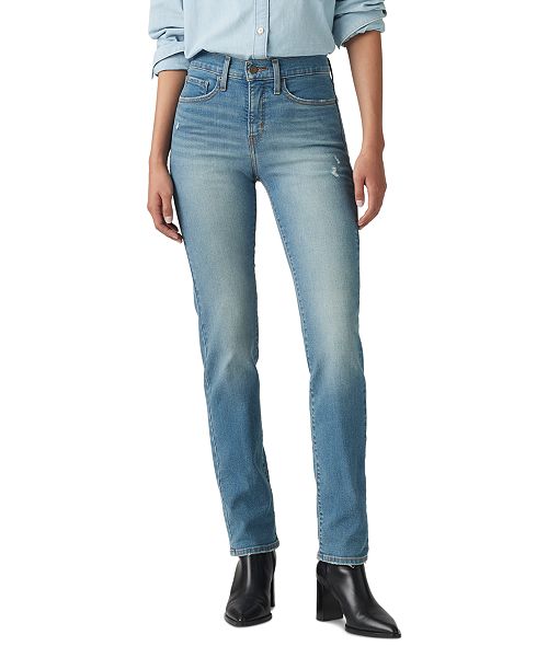 Levi's 314 Shaping Slimming Straight Leg Mid Rise Jeans Women's Fashion Shoes & Accessories