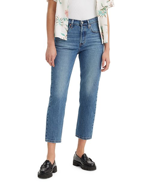 Levi's 501® Cropped Straight-Leg High Rise Jeans Women's Fashion Shoes & Accessories