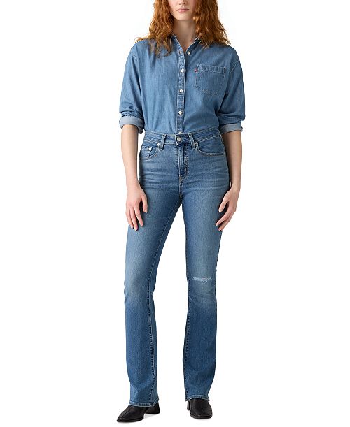 Levi's 725 High-Waist Classic Stretch Bootcut Jeans Women's Fashion Shoes & Accessories