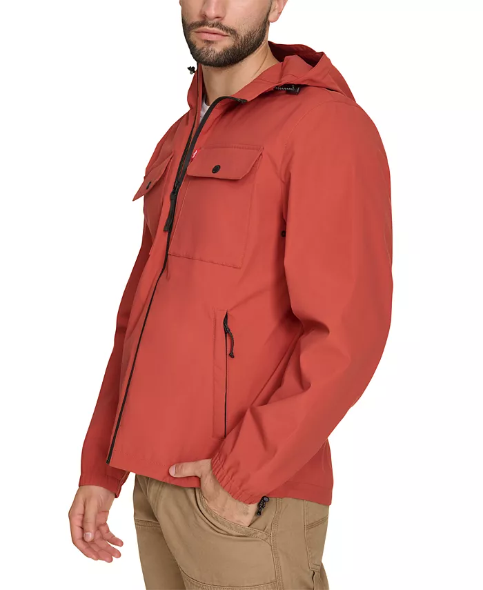 Levi's Men's Hooded Rain Jacket Men's Fashion & Accessories