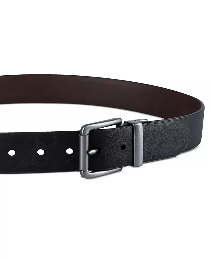 Levi's Men's Logo Buckle Stretch Reversible Leather Belt Men's Fashion & Accessories