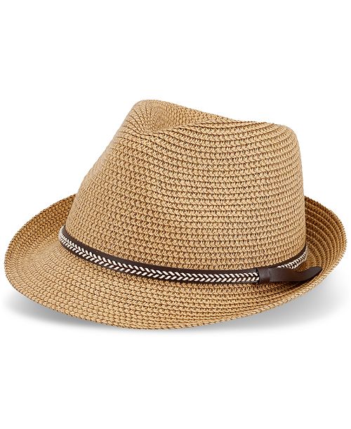 Levi's Men's Two-Tone Straw Fedora Hat Men's Fashion & Accessories