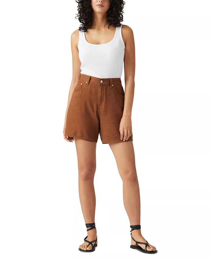 Levi's Premium Women's Cotton High Rise Baggy Shorts Women's Fashion Shoes & Accessories
