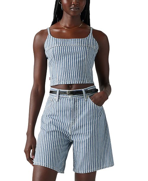 Levi's Premium Women's Jadine Denim Tank Top Women's Fashion Shoes & Accessories