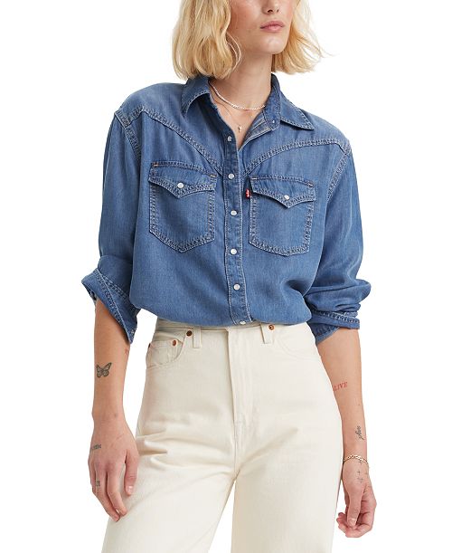 Levi's Sawyer Western Shirt Women's Fashion Shoes & Accessories