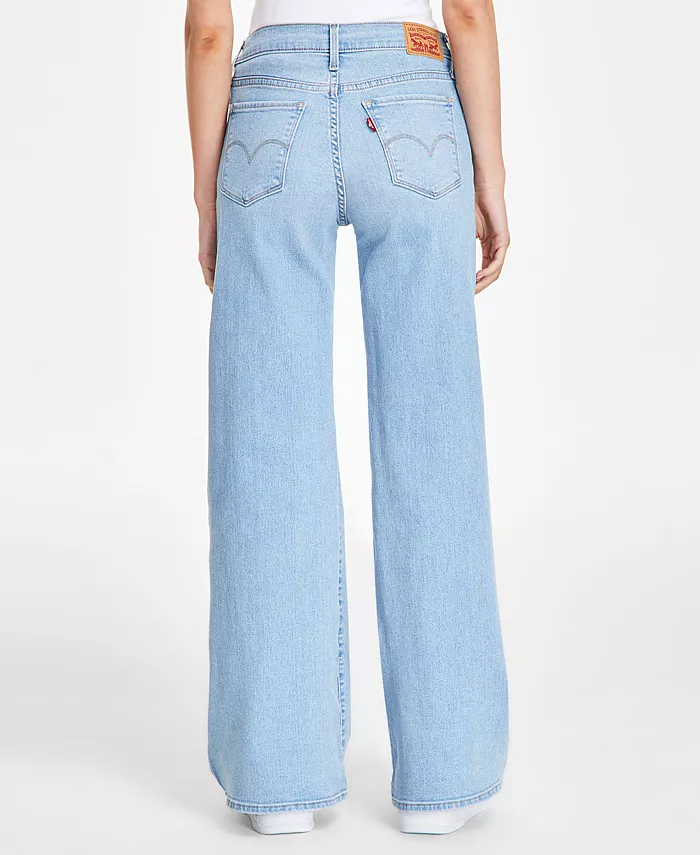 Levi's Women's 318 Shaping Stellar-Stretch Wide-Leg Jeans Women's Fashion Shoes & Accessories