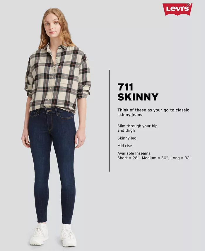 Levi's Women's 711 Mid Rise Stretch Skinny Jeans Women's Fashion Shoes & Accessories
