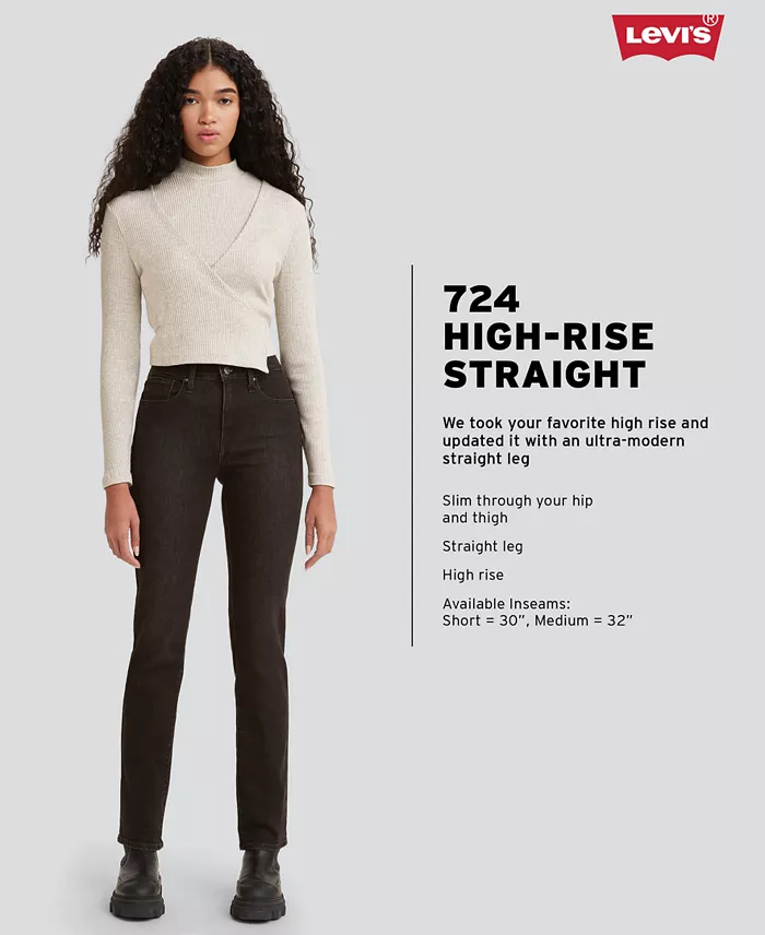 Levi's Women's 724 Straight-Leg Jeans Women's Fashion Shoes & Accessories