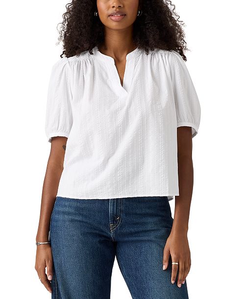Levi's Women's Amelie Cotton Poplin Blouse Women's Fashion Shoes & Accessories