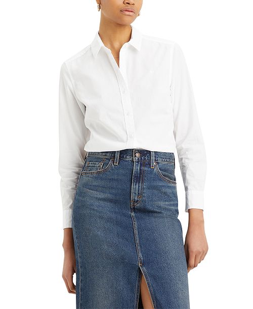 Levi's Women's Classic Fit Button-Front Shirt Women's Fashion Shoes & Accessories