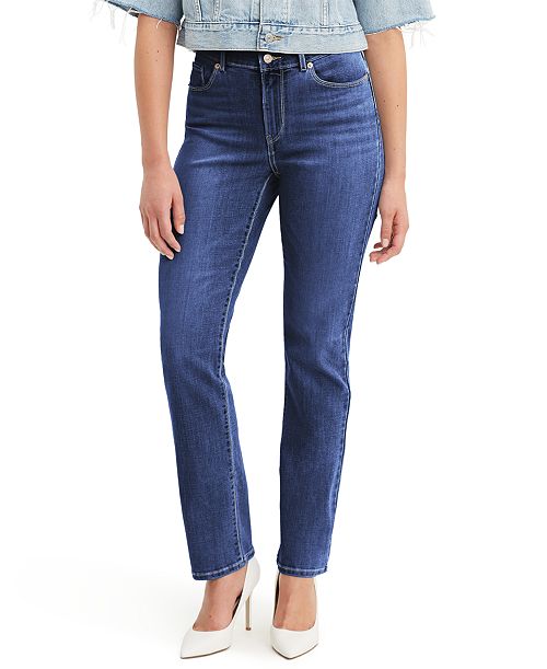 Levi's Women's Classic Mid Rise Straight-Leg Jeans Women's Fashion Shoes & Accessories