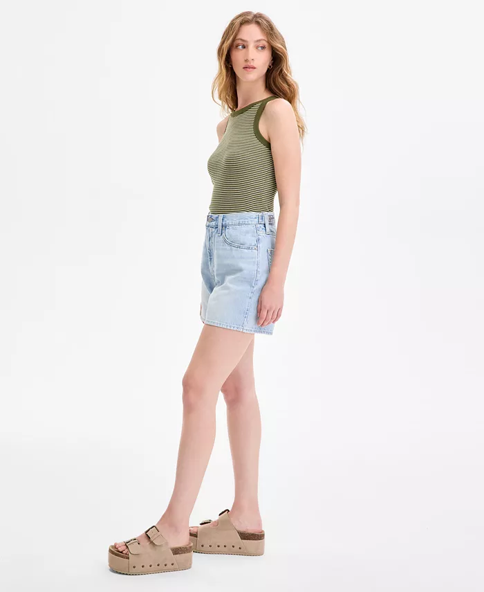 Levi's Women's Cotton Cinch-Waist Denim Shorts Women's Fashion Shoes & Accessories