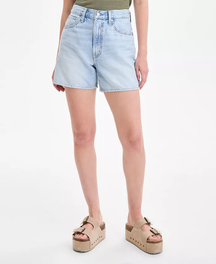 Levi's Women's Cotton Cinch-Waist Denim Shorts Women's Fashion Shoes & Accessories