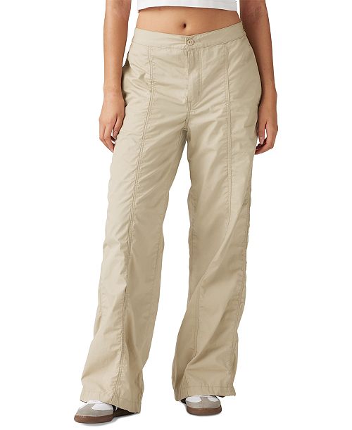 Levi's Women's Cotton Mid-Rise Baggy Parachute Pants Women's Fashion Shoes & Accessories