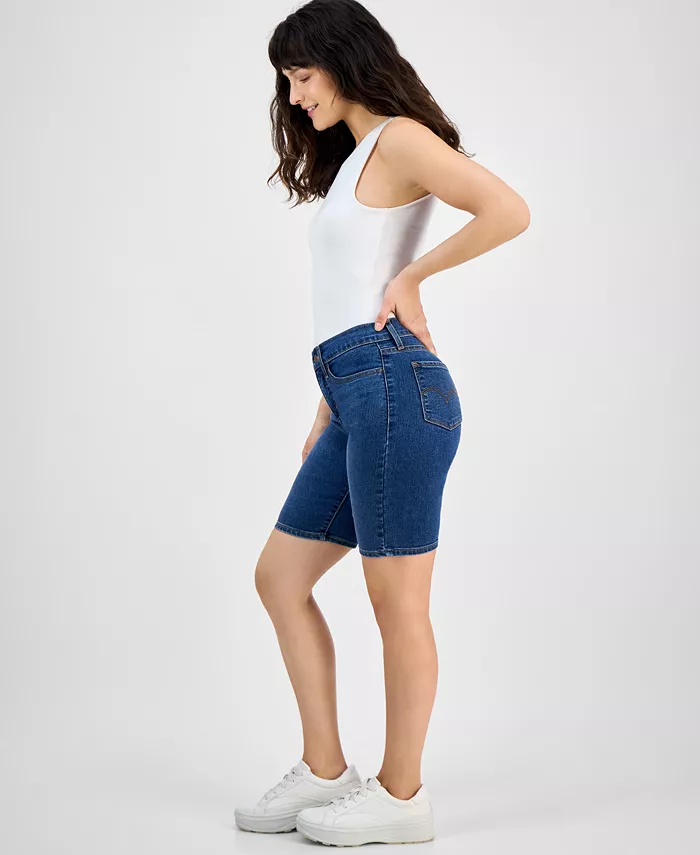 Levi's Women's Mid-Rise Shaping Bermuda Shorts Women's Fashion Shoes & Accessories