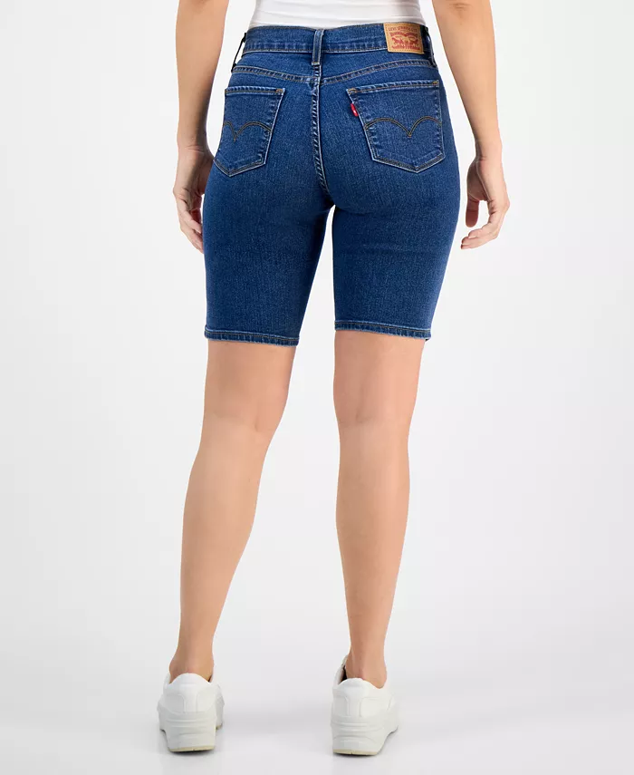 Levi's Women's Mid-Rise Shaping Bermuda Shorts Women's Fashion Shoes & Accessories